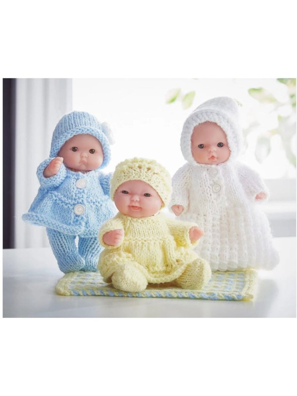 Mary Maxim Twinkle Trio Baby Doll Outfits Knitting Kit 98873N for 5 Inch Dolls
